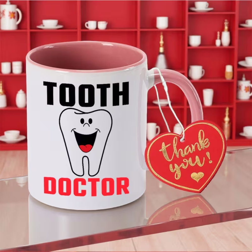 1pc Mystery Doctor Funny Tooth Logo Ceramic Mug 
