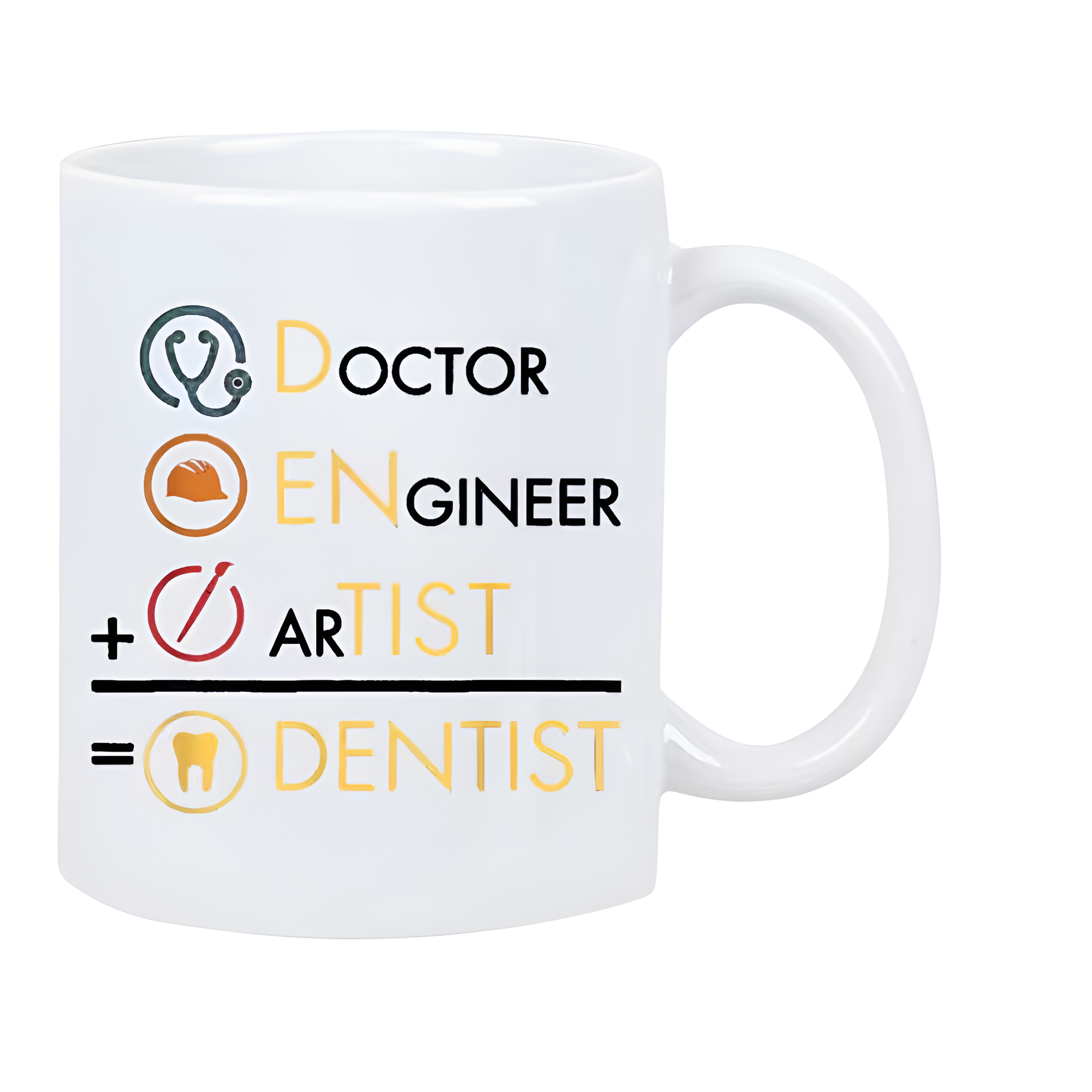 Dentist Formula Icons Printed 11oz Ceramic Coffee Mug