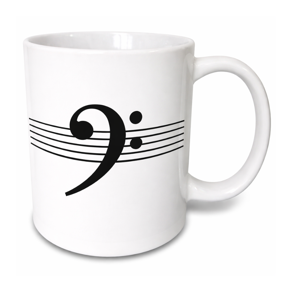 Bass Clef F Clef Themed Printed 11 Oz Mugicians Coffee Mug