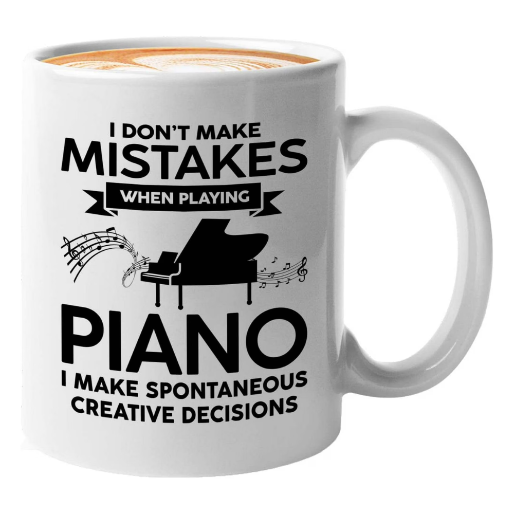 88 Keys Piano Player Themed Musician Coffee Mug