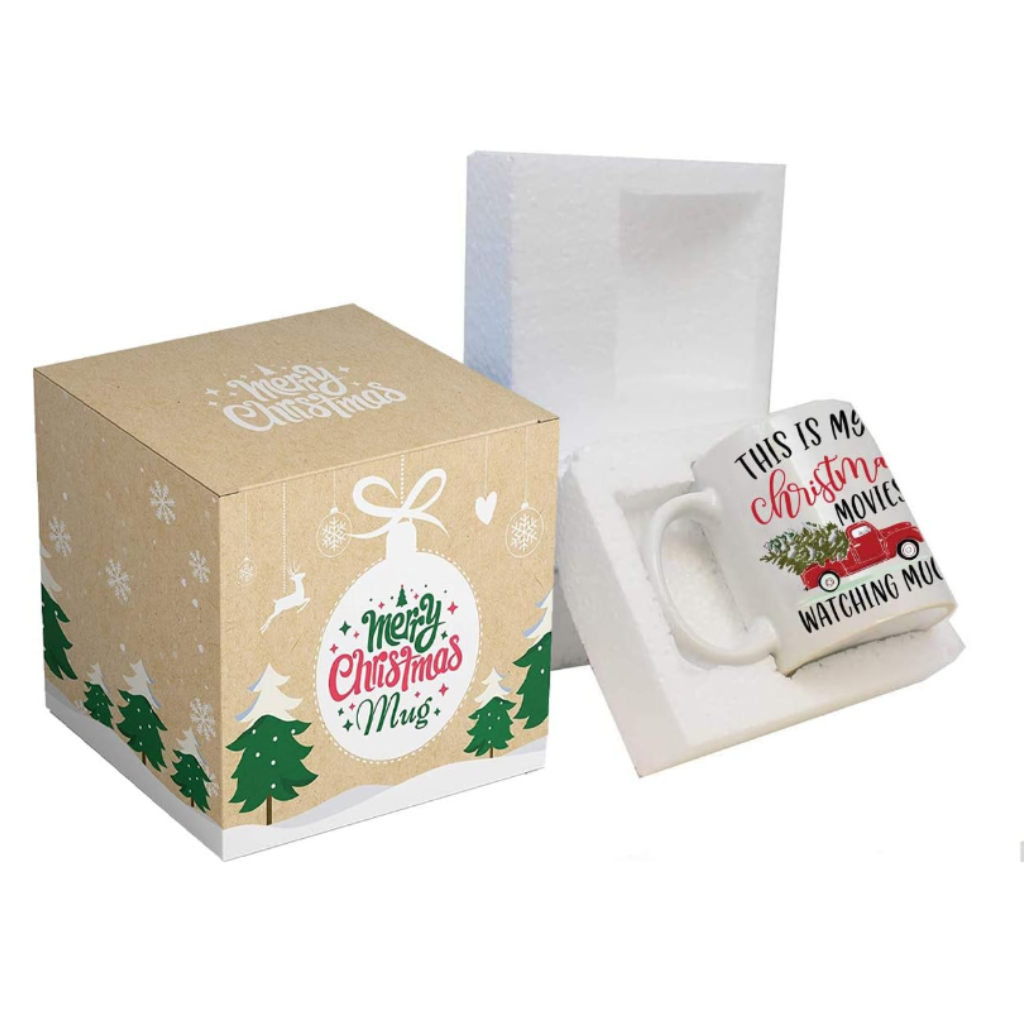 Christmas Movie Watching Printed Mug For Christmas Gift