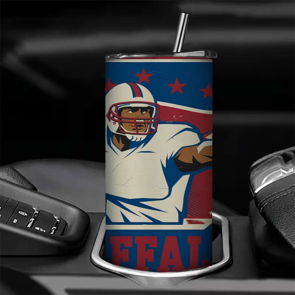 Buffalo Bills Football Team Themed 20oz Insulated Stainless Steel Tumbler For Fans