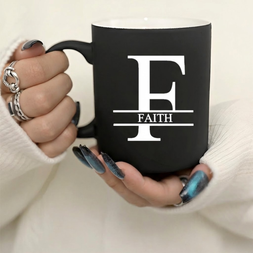 Personalized Letter Ceramic Mug Custom Design