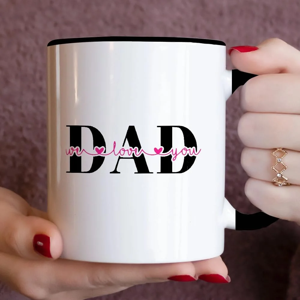 Dad Definition Coffee Mug, 11 oz Ceramic, Funny Father's Day Gift, Dads Birthday Gifts from Son, Gift for Grandpa, Men, Stainless Steel Funny Mug (Accent Mug#8)