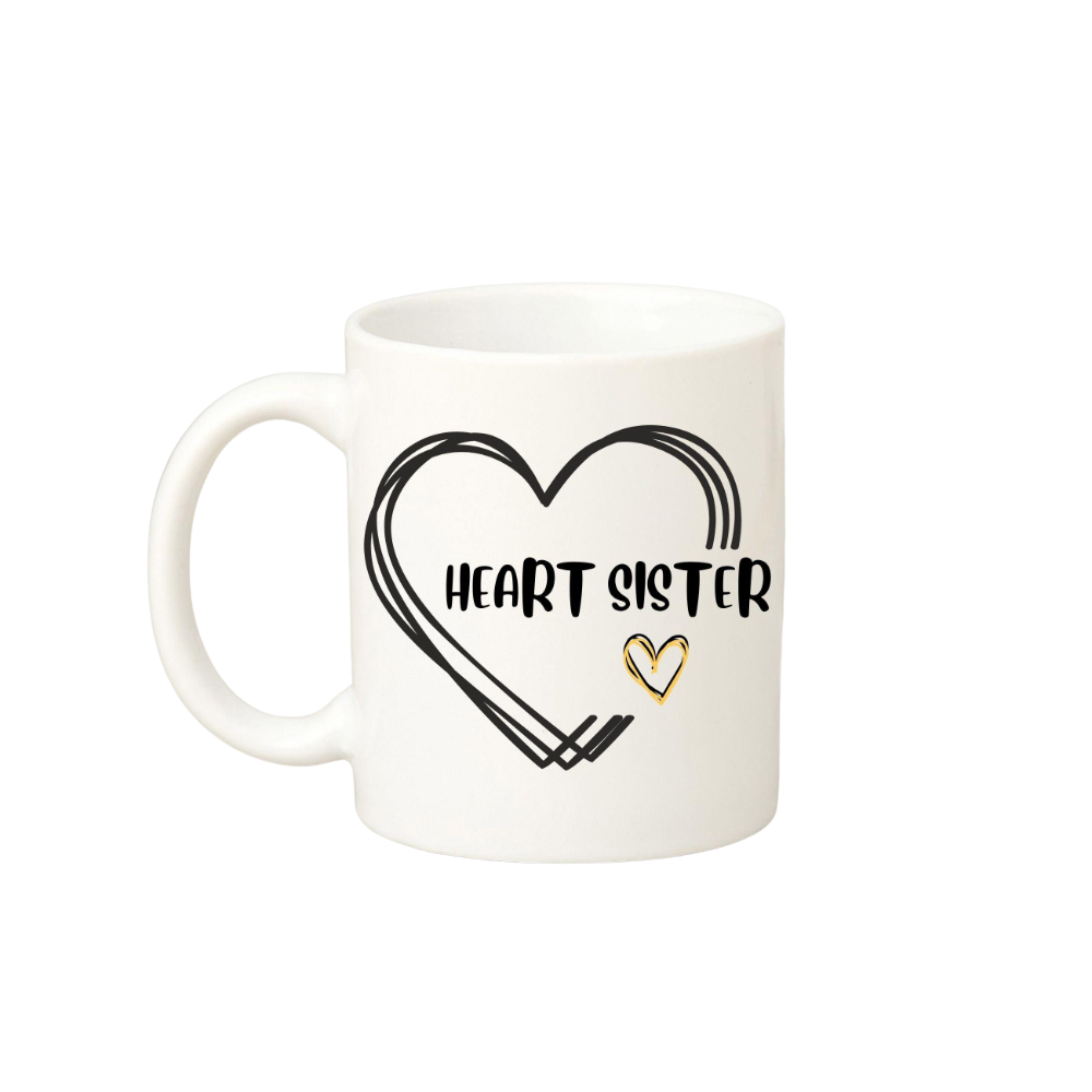 Meaningful Heart Sister Gift, Sentimental Mug from Soul Sister, Caring Photo Cup, Personalized Custom Present