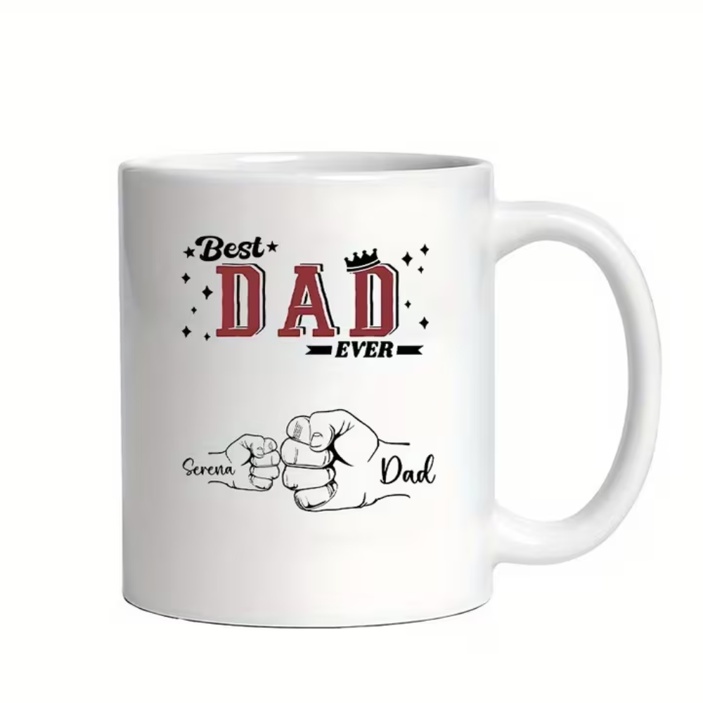 Personalized Photo Coffee Mug for Dad Custom Text Ceramic Drinkware