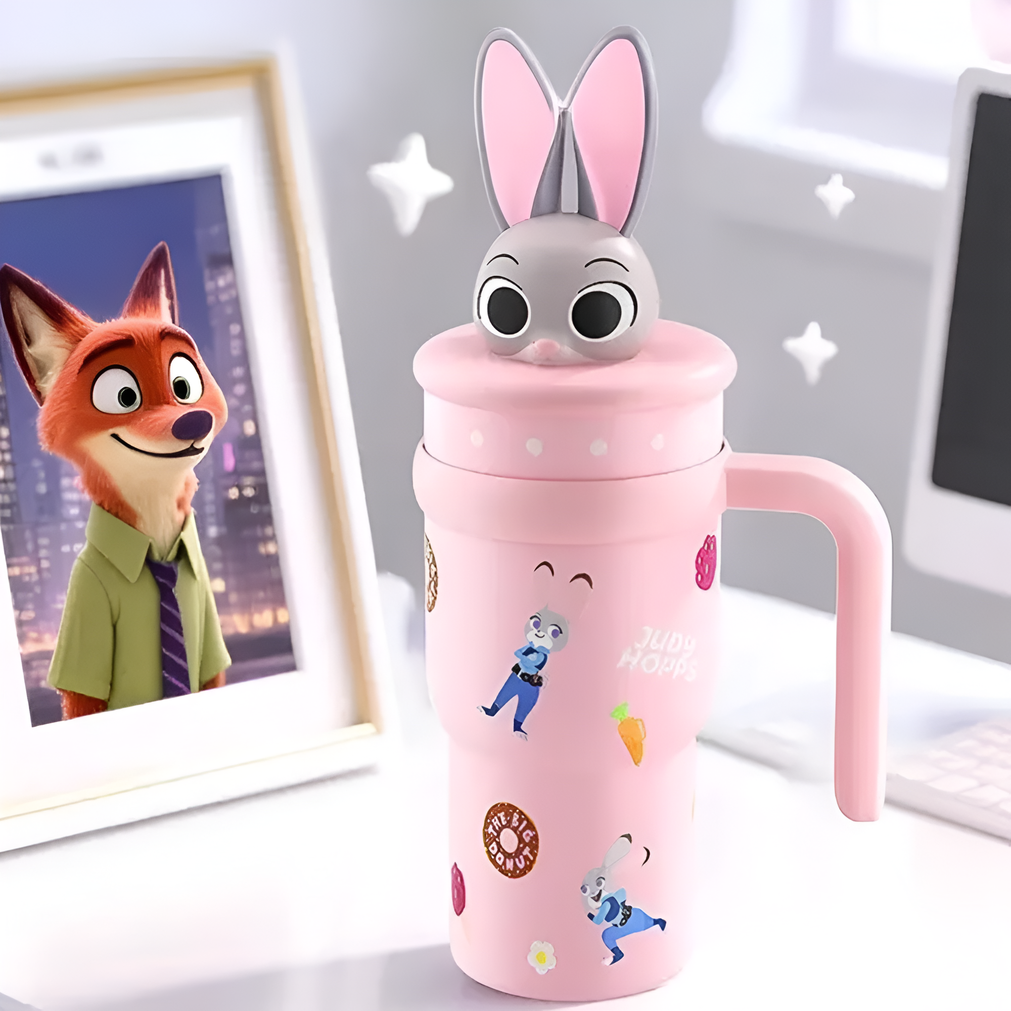Cartoon Character Insulated Tumbler 700ml Wide Mouth Cup