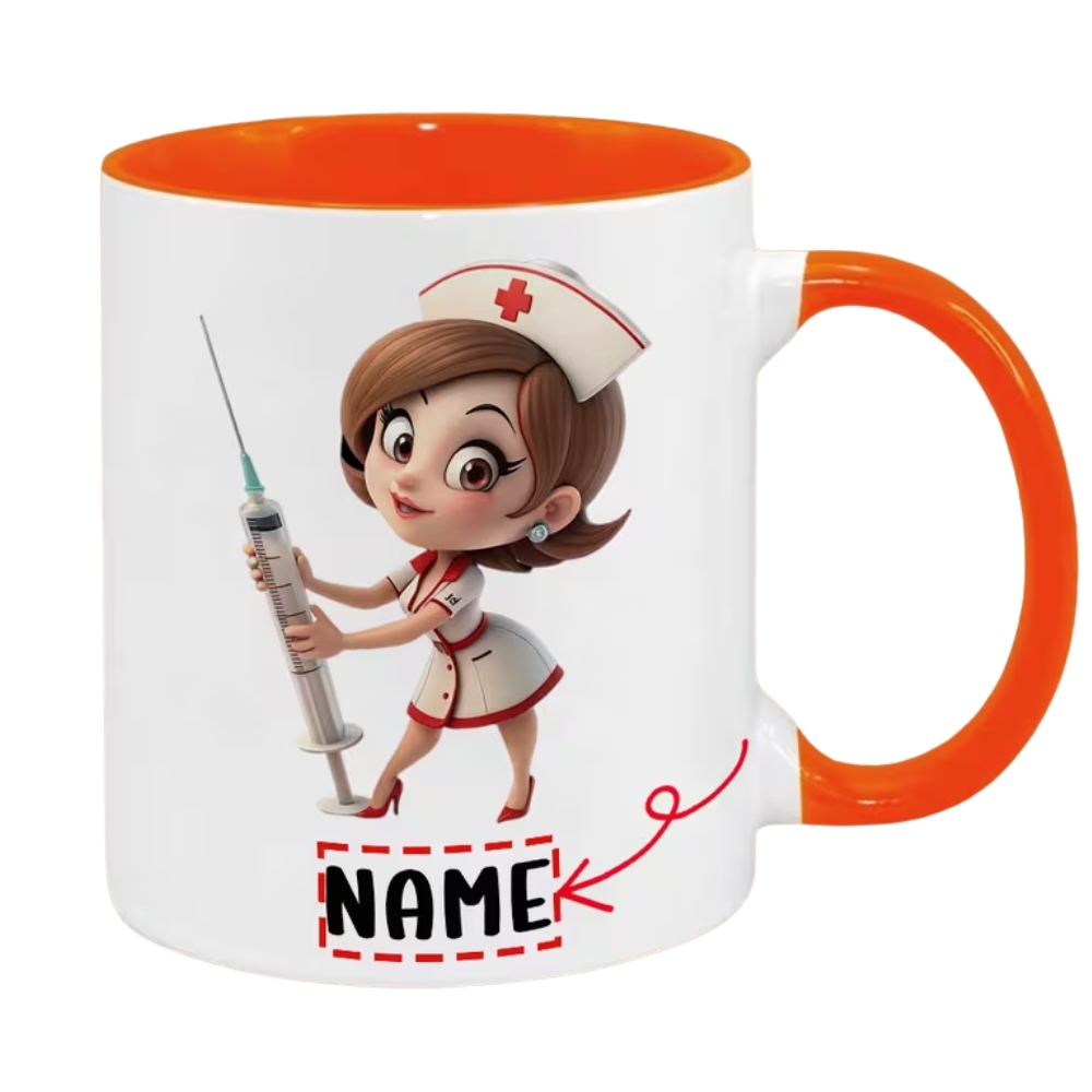 Custom Nurse Mug 1pc (11OZ) - Custom Ceramic Mug with Cute Nurse
