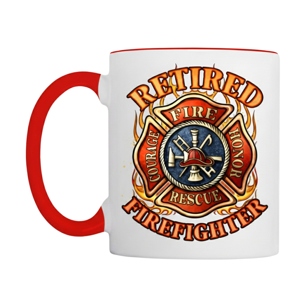retired firefighter gift fireman retirement party gift long sleeve t s Coffee Mug