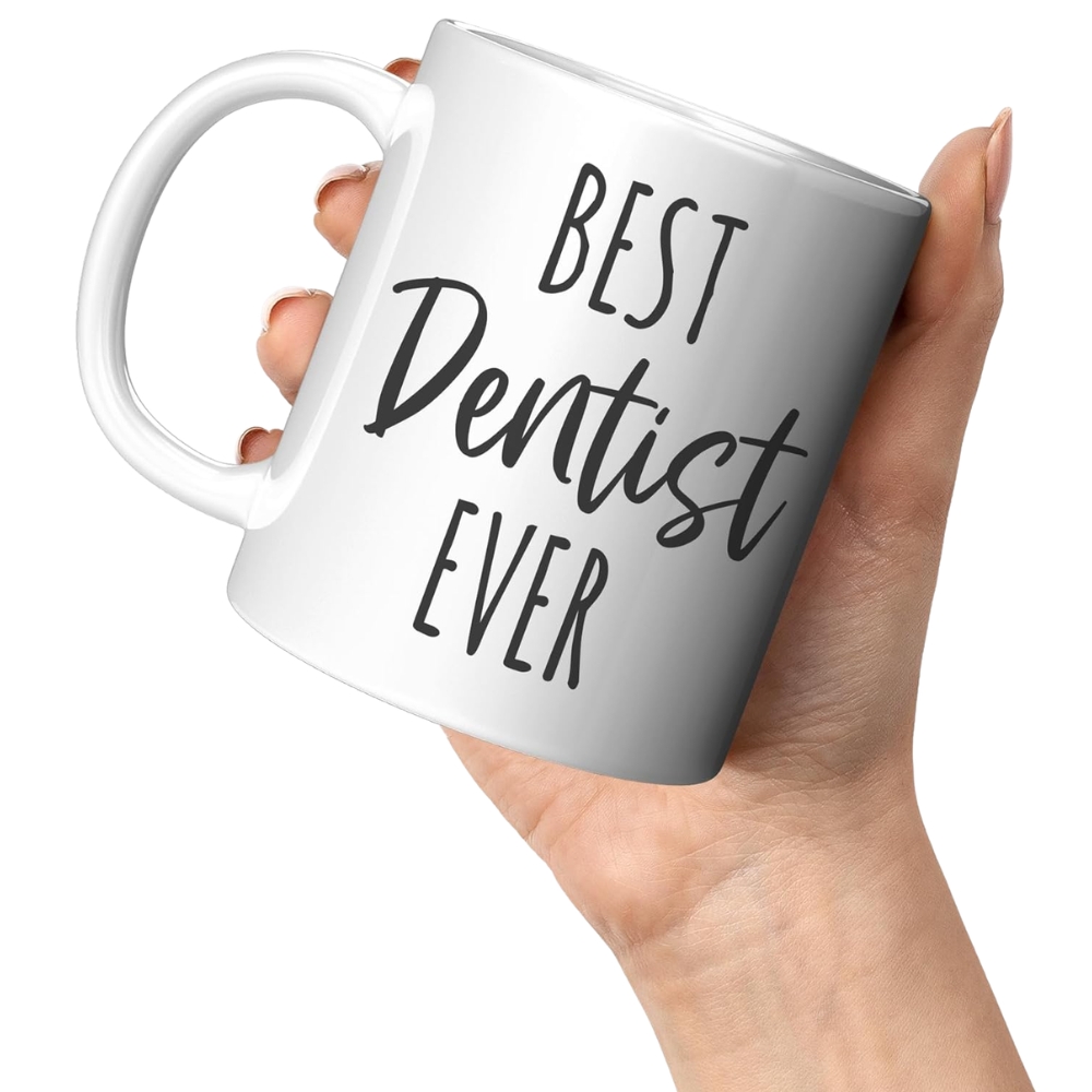 Personalized Dentist Mug – Custom Name Gift for Dentist, 11oz White Ceramic Cup