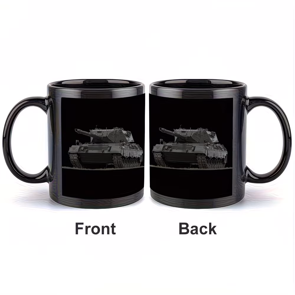 1pc military tank themed ceramic cup with tank heavy duty army tank shells collectible for military base model army fanzines 11oz gift for soldiers military enthusiasts ceramic mug for 1