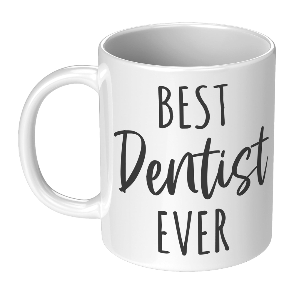 Personalized Dentist Mug – Custom Name Gift for Dentist, 11oz White Ceramic Cup