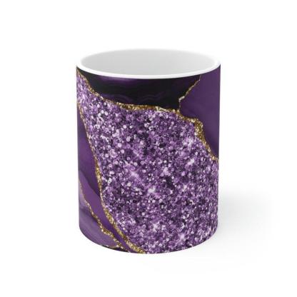 Agate Inspired Marbled Ceramic Mug-Mineral Mug