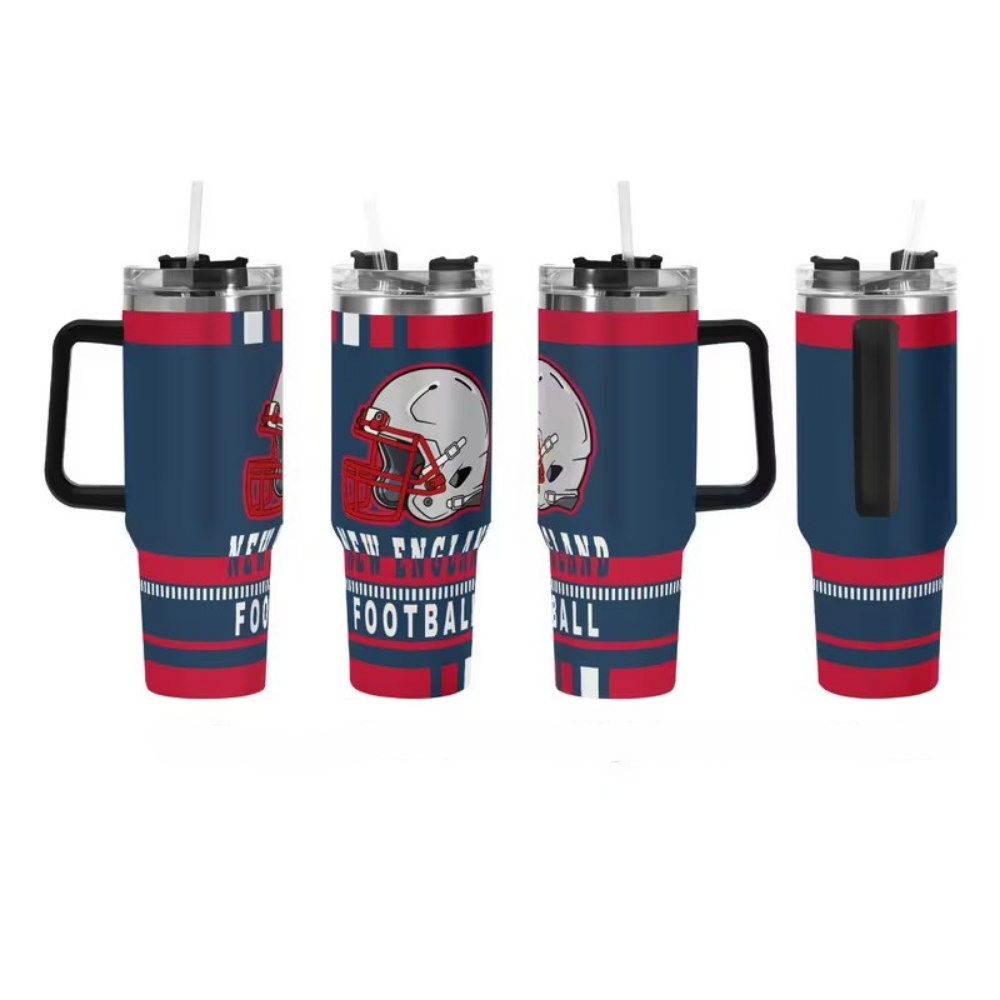 New England Patriots Football Themed 40oz Insulated Tumbler