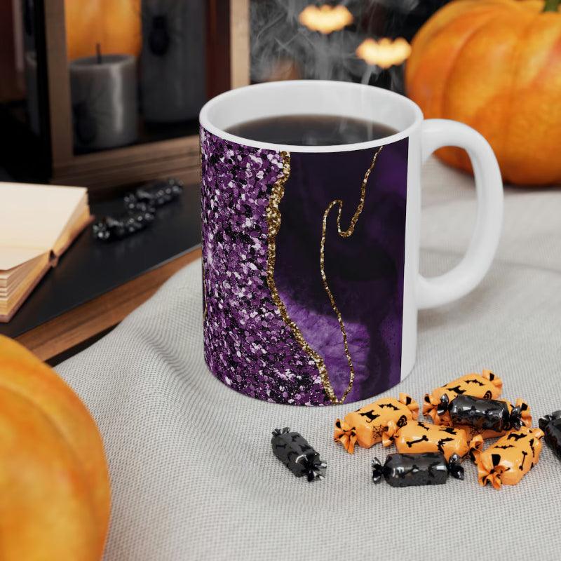 Natural Agate Ceramic Mug-Mineral Mug