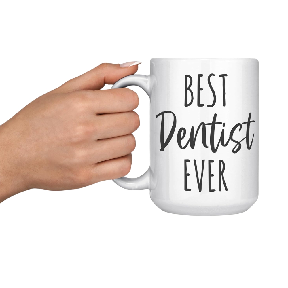 Personalized Dentist Mug – Custom Name Gift for Dentist, 11oz White Ceramic Cup