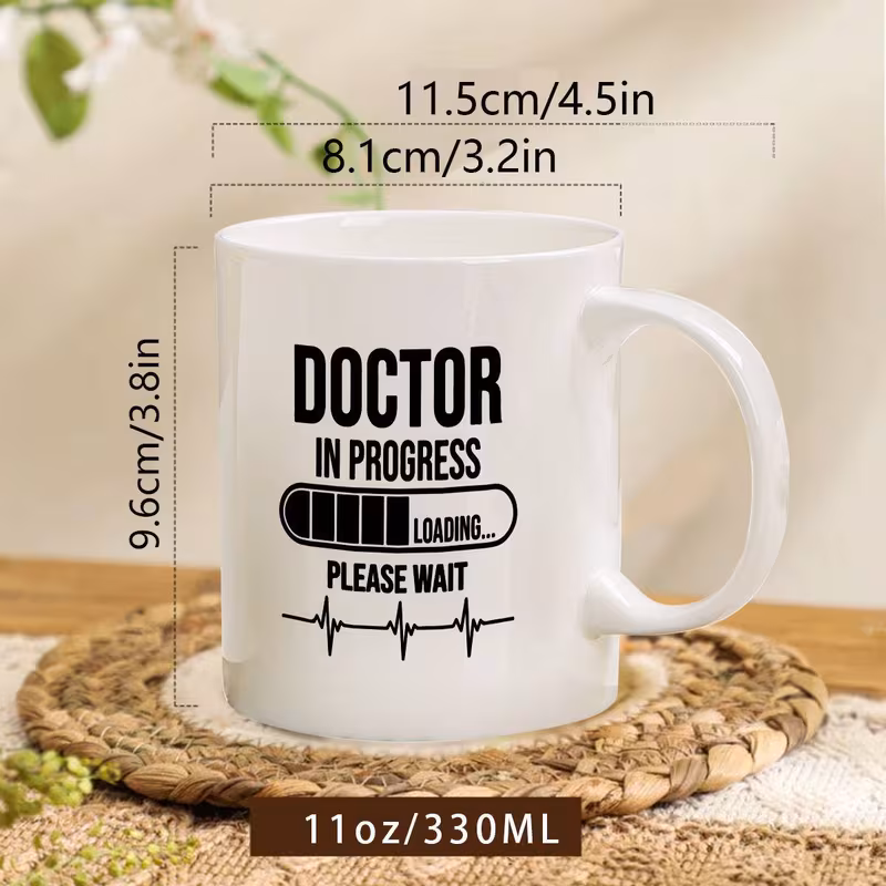 1 in progress ceramic coffee mug large heavy duty tea cup with handle humorous in progress design graphic unique novelty gift for professionals hand wash only ideal for birthday christmas thanksgiving patient appreciation gifts holiday present healthcare workers 3