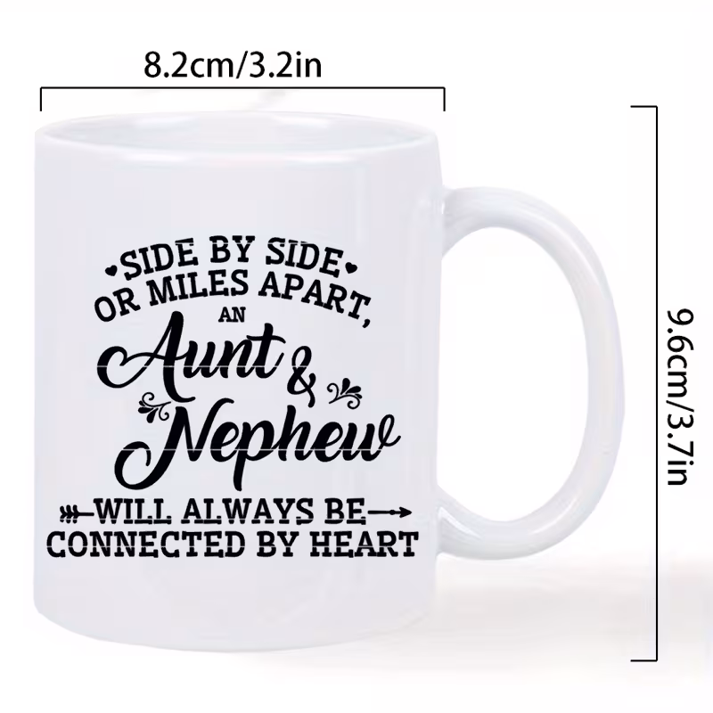 11oz reusable insulated ceramic coffee mug aunt nephew design hand wash unisex gift idea gift coffee mug drinkware durable ceramic coffee bar accessories 2