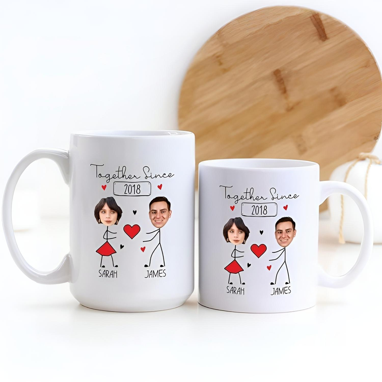 Personalized Photo Face Mug Gifts for Husband Wife Boyfriend Girlfriend