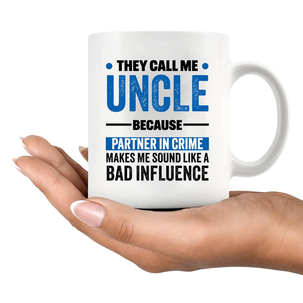 11 oz Ceramic Uncle Partner in Crime Coffee Mug Novelty Drinkware