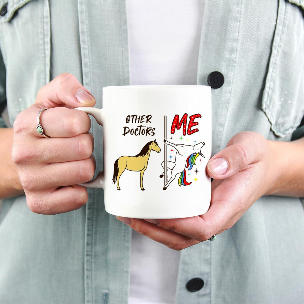 Ceramic Funny Doctor Unicorn Coffee Mug Novelty Drinkware