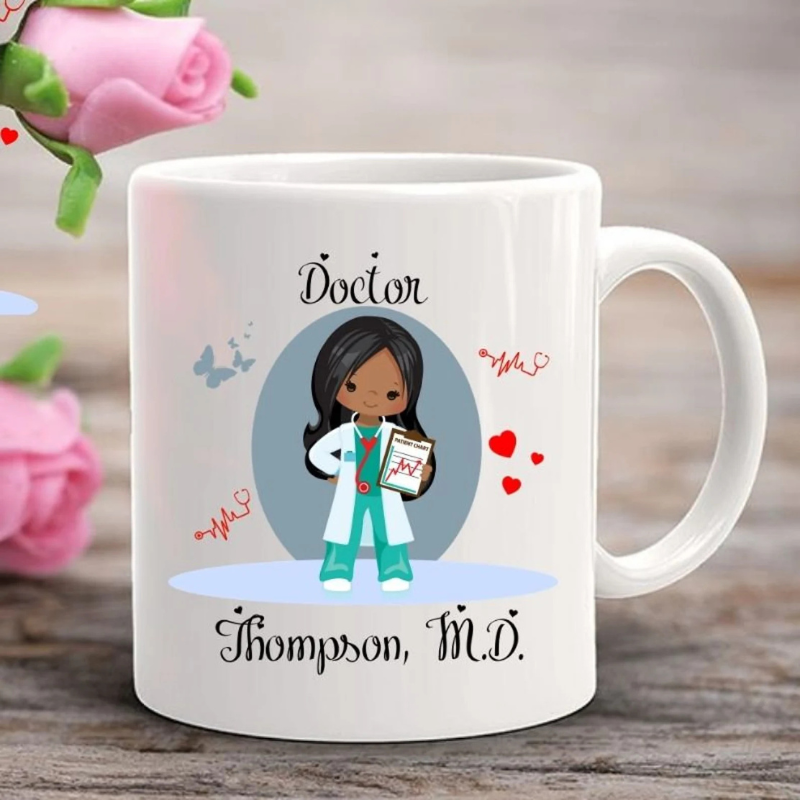 Female Doctor Coffee Mug Personalized-Personalized Doctor Gift-Medical School