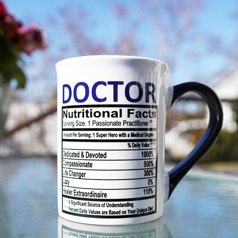 Large 16 Oz Medical Coffee Mug White Ceramic Appreciation Gift for Doctor Nurse Dental and Healthcare Workers