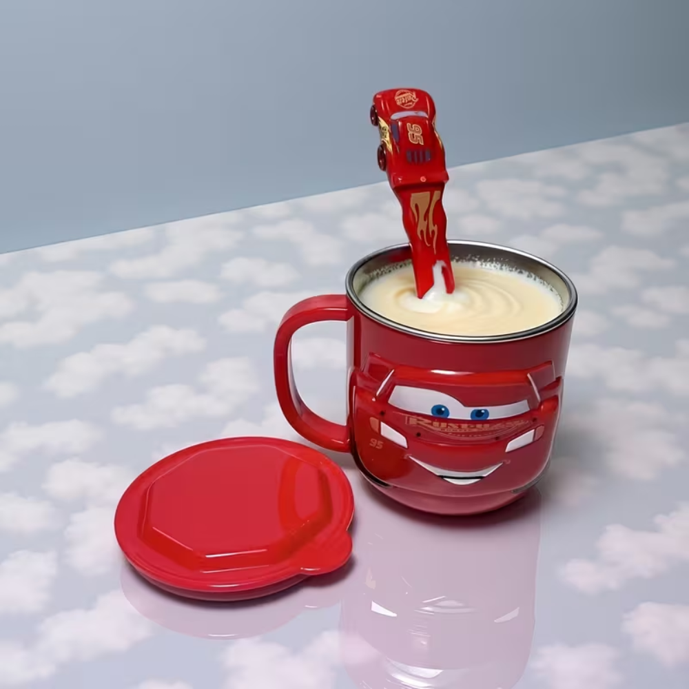 McQueen 3 Piece 3D Cup Bowl Spoon Stainless Set