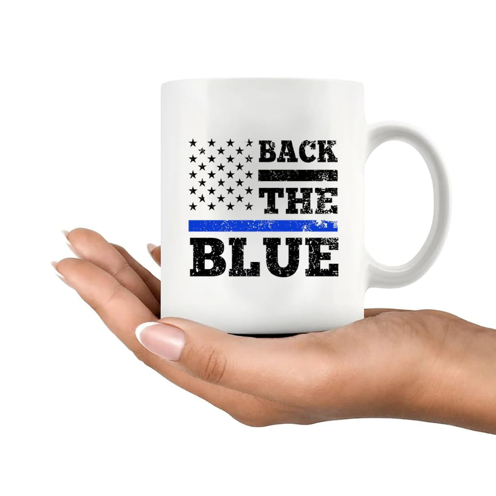 11 oz Ceramic Police Officer Appreciation Flag Coffee Mug Law Enforcement Drinkware