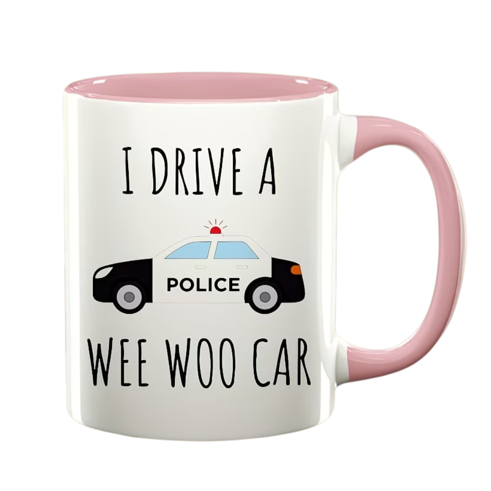 Funny Police Mug, Police Mug, Siren Car Mug
