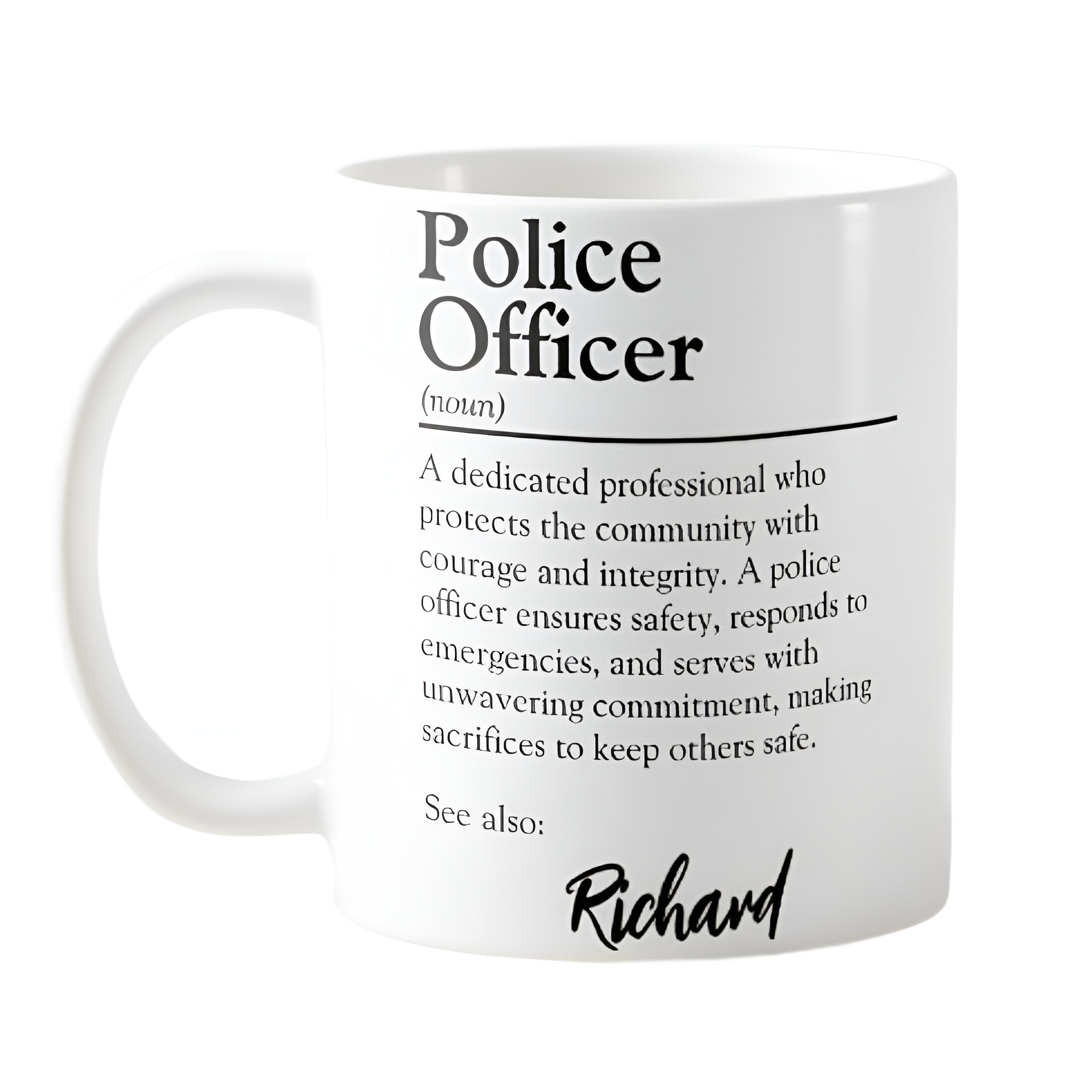 Personalized Police Officer Definition Mug