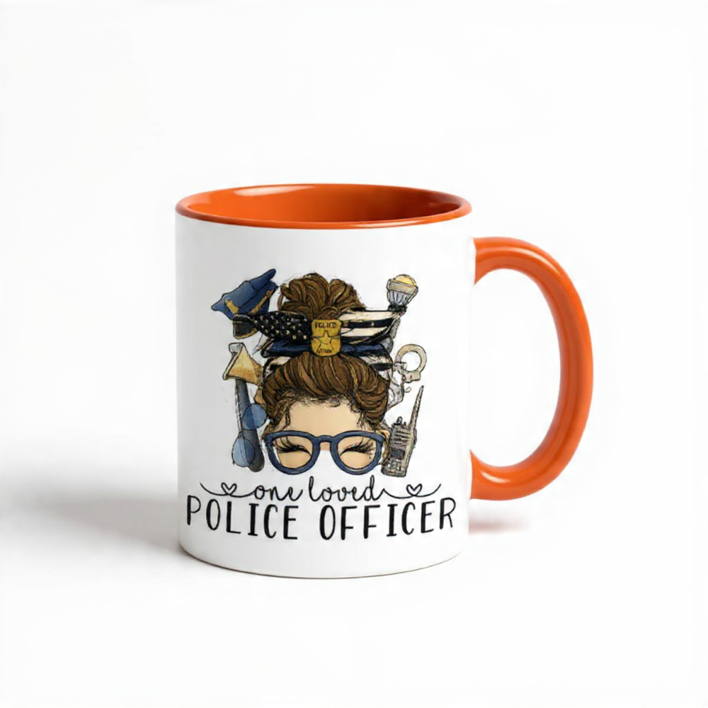 11oz Ceramic Police Officer Print Coffee Mug