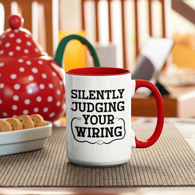 Electrician Gifts I Am Silently Judging Your Wiring Funny Electrician Mug