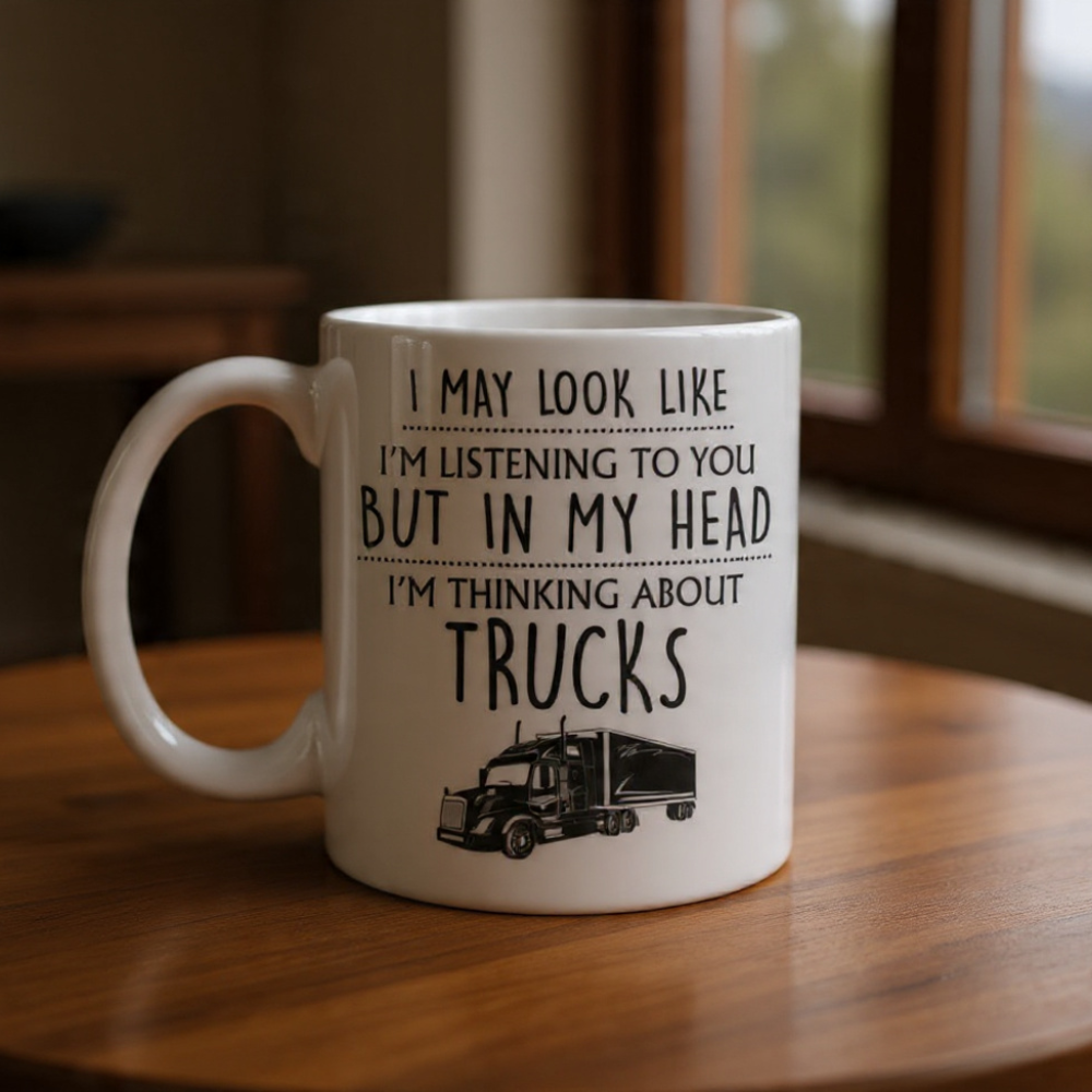 11oz Ceramic Truck Driver Coffee Mug