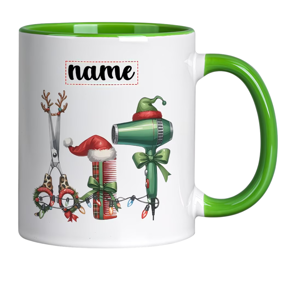 One Piece, 11-Ounce Custom Name Ceramic Mug Designed for Hairdressing, a Personalized Gift