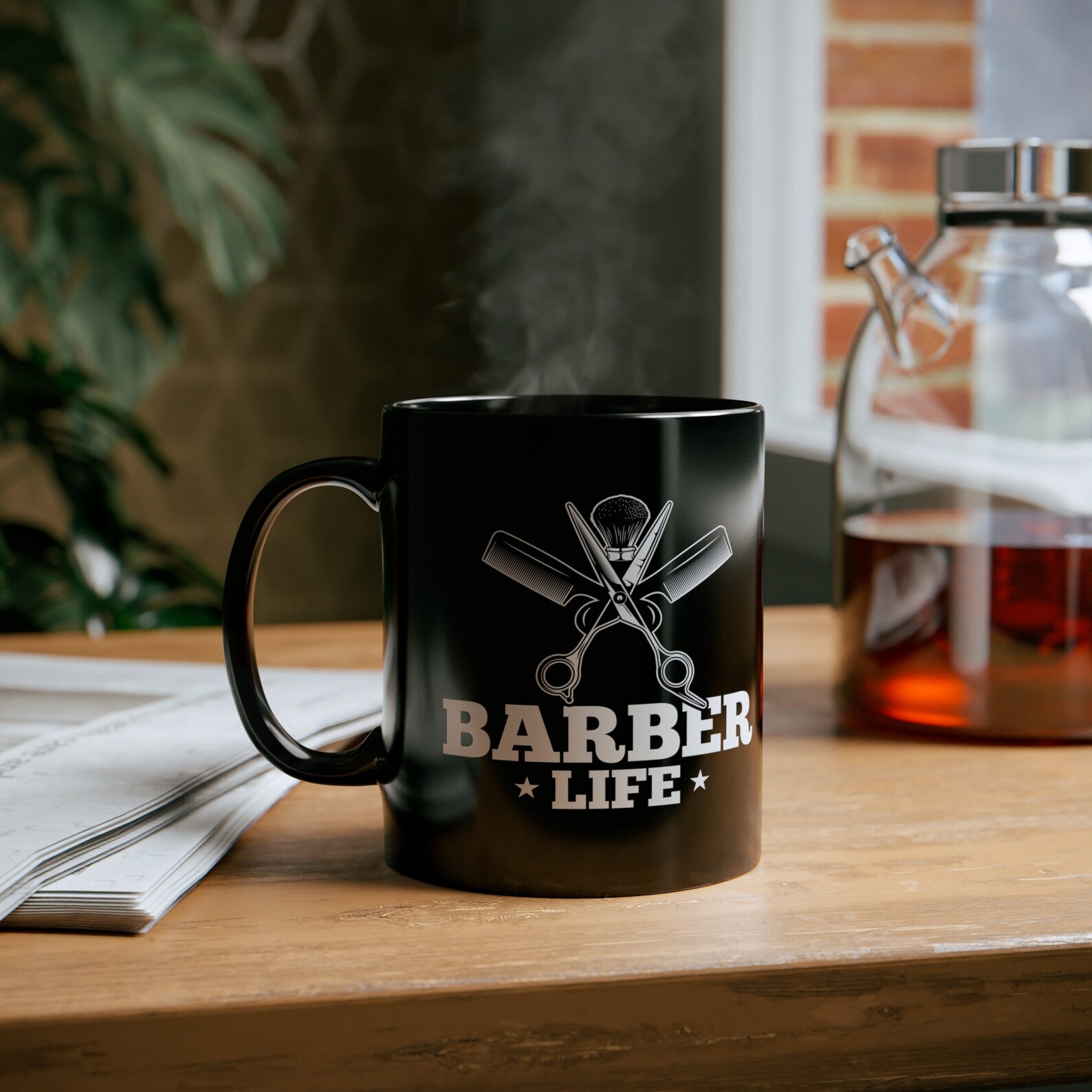 Funny Barber Life Coffee Mug Barber Theme Gift Coffee Cup