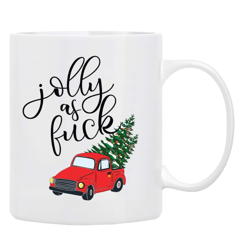 Merry Christmas Printed Coffee Mug With Festive Artwork