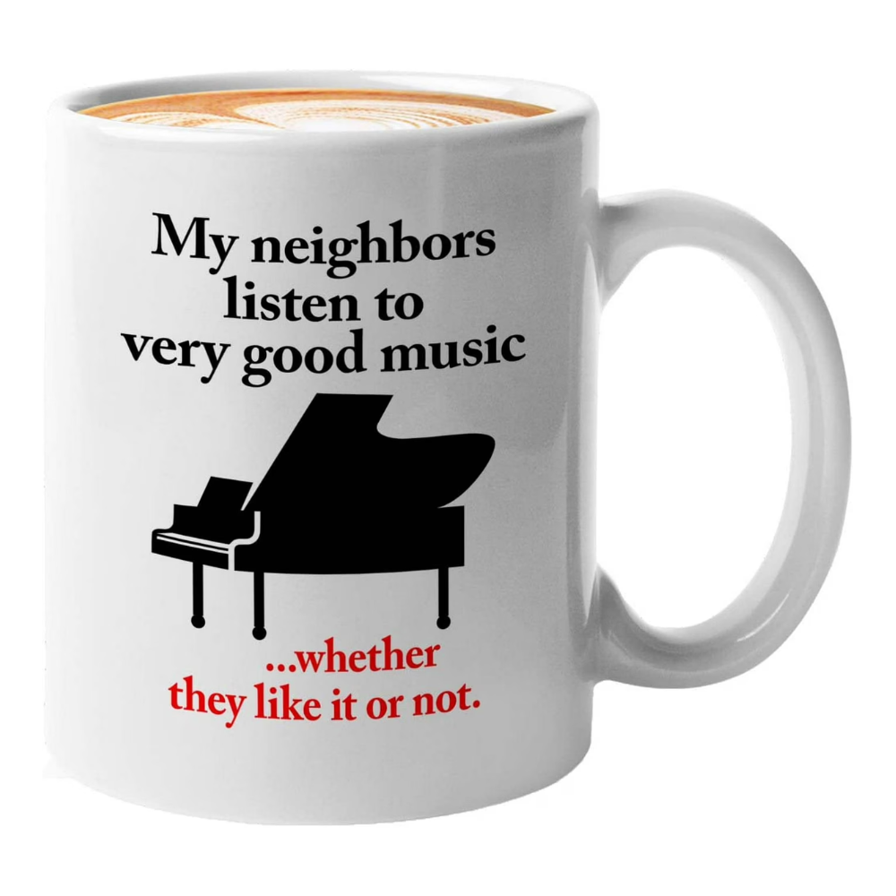 88 Keys Piano Player Themed Musician Coffee Mug