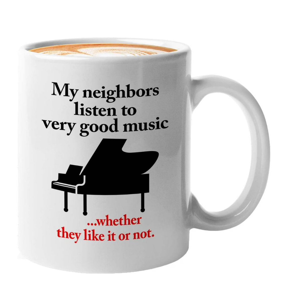 Inspirational Piano Player Quote Print For Musician Coffee Mug