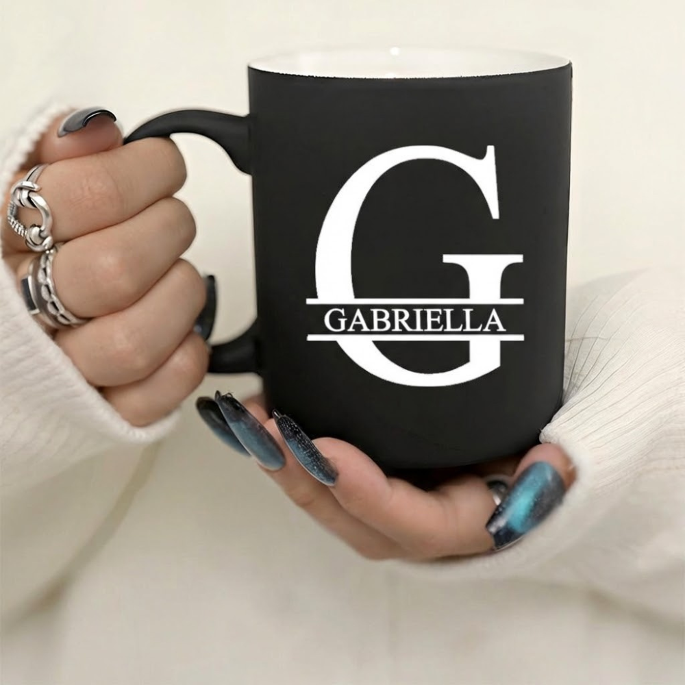 Personalized Letter Ceramic Mug Custom Design