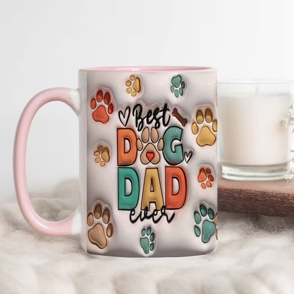 Dog Father Ceramic Coffee Mug for Dad Drinkware 1pc