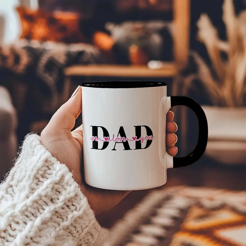 Dad Definition Coffee Mug, 11 oz Ceramic, Funny Father's Day Gift, Dads Birthday Gifts from Son, Gift for Grandpa, Men, Stainless Steel Funny Mug (Accent Mug#8)