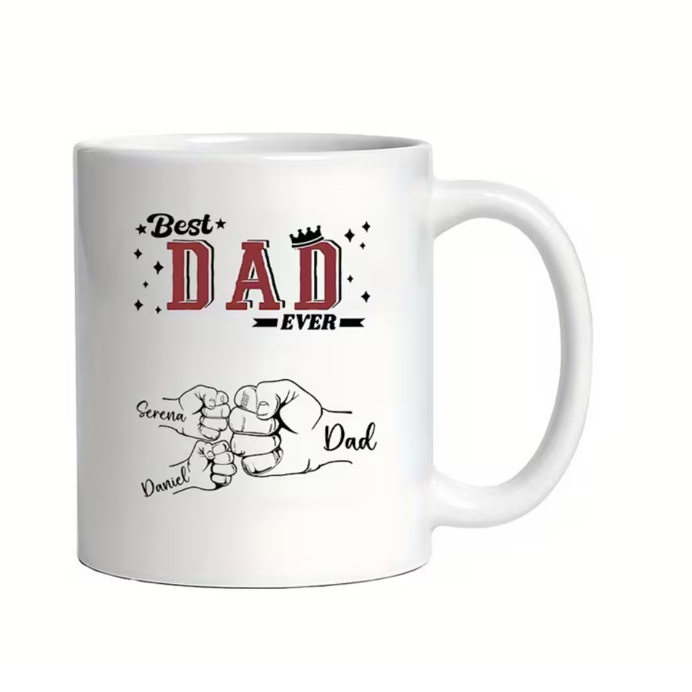 Personalized Photo Coffee Mug for Dad Custom Text Ceramic Drinkware