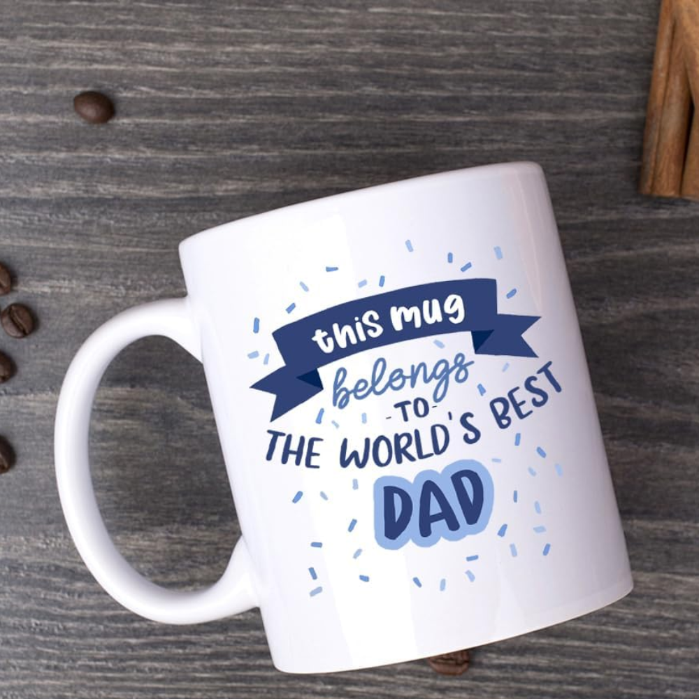 11 oz Ceramic World Best Dad Coffee Mug Funny Gift Drinkware