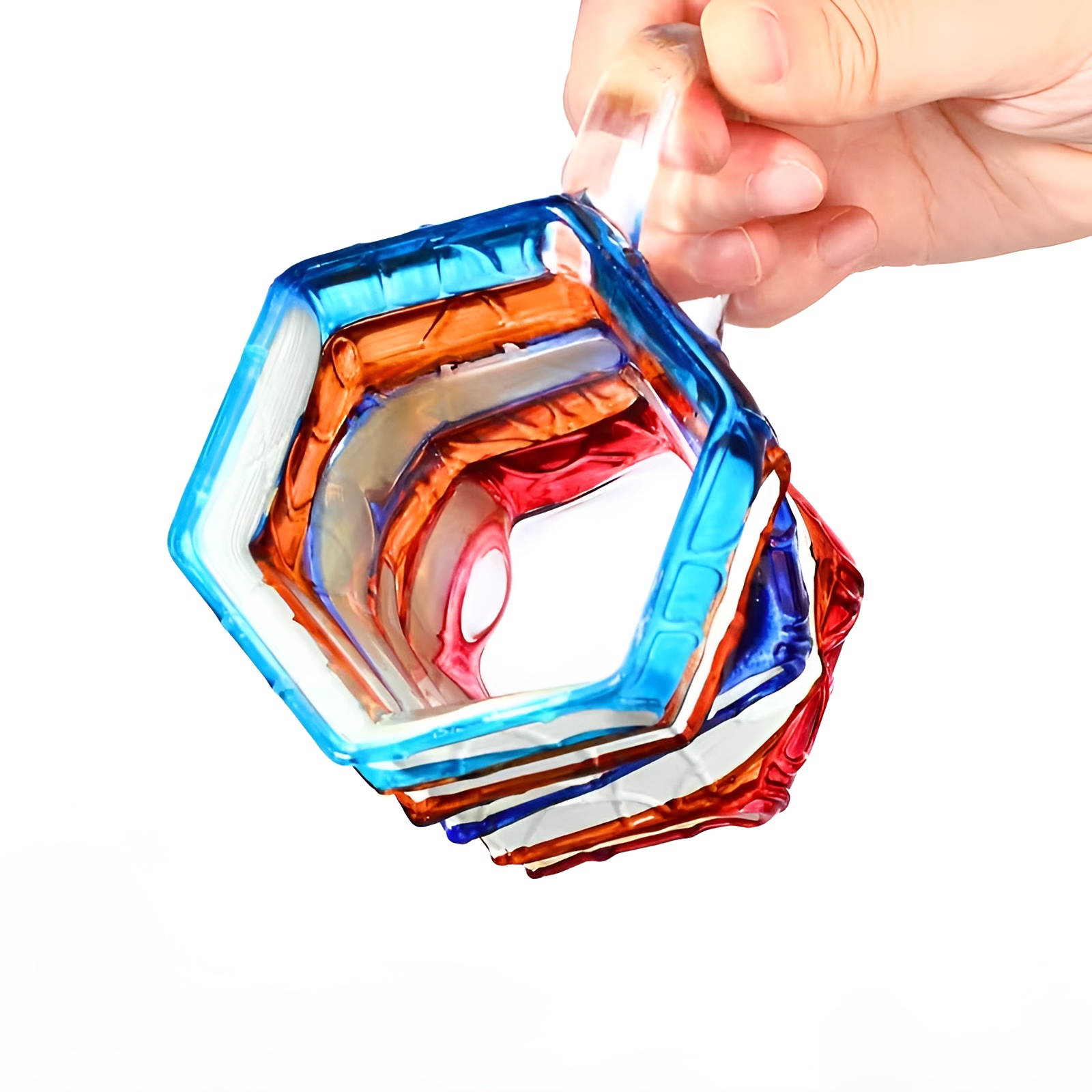 3D Painted Stack Book Glass Design Coffee Mug For Readers