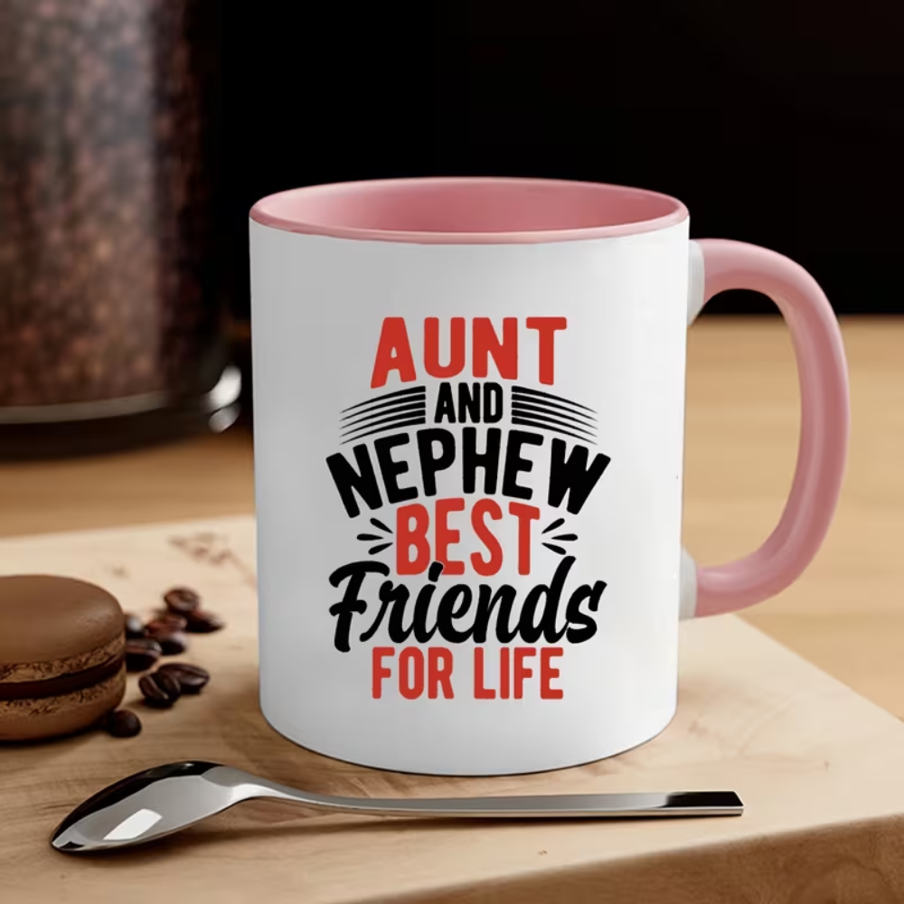 11 oz Ceramic Aunt and Nephew Best Friends Coffee Mug Novelty Drinkware