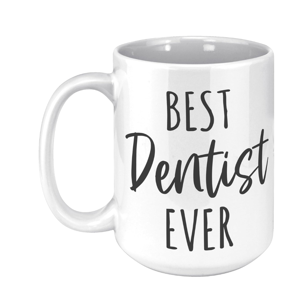 Personalized Dentist Mug – Custom Name Gift for Dentist, 11oz White Ceramic Cup