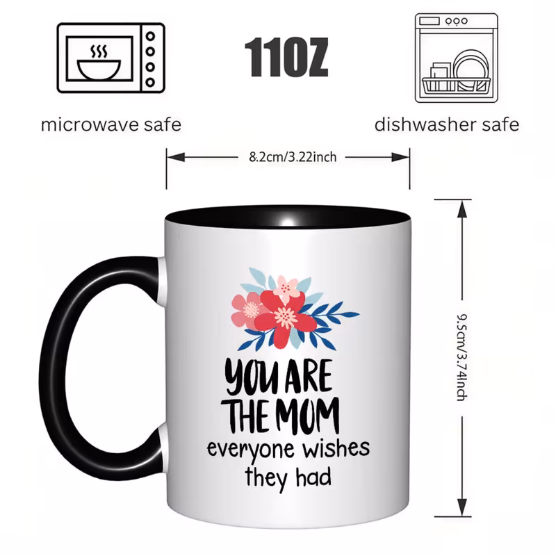 1pc for mom you are the mum flowers perfect mothers day birthday gift ideal for home decor and gift for momcoffee cup ceramic coffee mug for best friend anniversary gift holiday gift 1