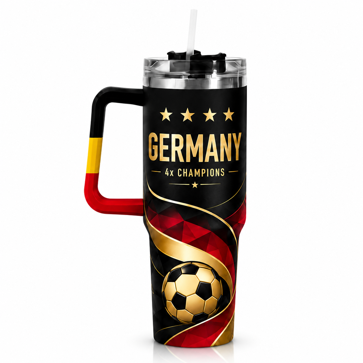 FIFA 2026 Germany Football Sports All Over Printed 40oz Tumbler With Straw And Lid