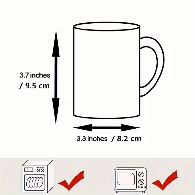 1pc coffee mug 11oz ceramic coffee mug for novelty insulated reusable microwave safe mug lead free letter print design ideal for multipurpose use with machine washable for christmas halloween easter graduation gifts 3